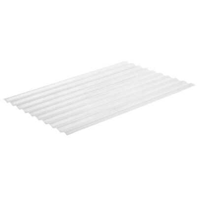 Sequentia Super600 26 In. x 8 Ft. White Round Fiberglass Corrugated Panels