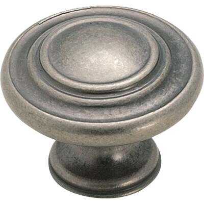 Amerock Inspirations 1.3125 In. Dia. Round Weathered Nickel Cabinet Knob