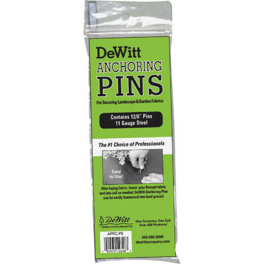 DeWitt 6 In. L. x 1 In. W. 11 Ga. Steel Landscape Anchor Pins (12-Pack)